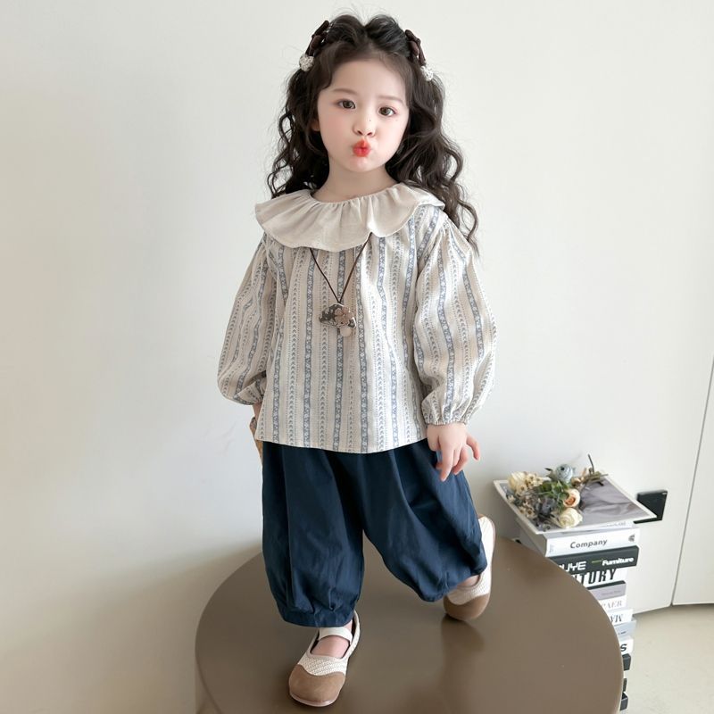 Girls Korean Doll Collar Set – Spring Autumn Outfit – Outfit Sets – Image 4
