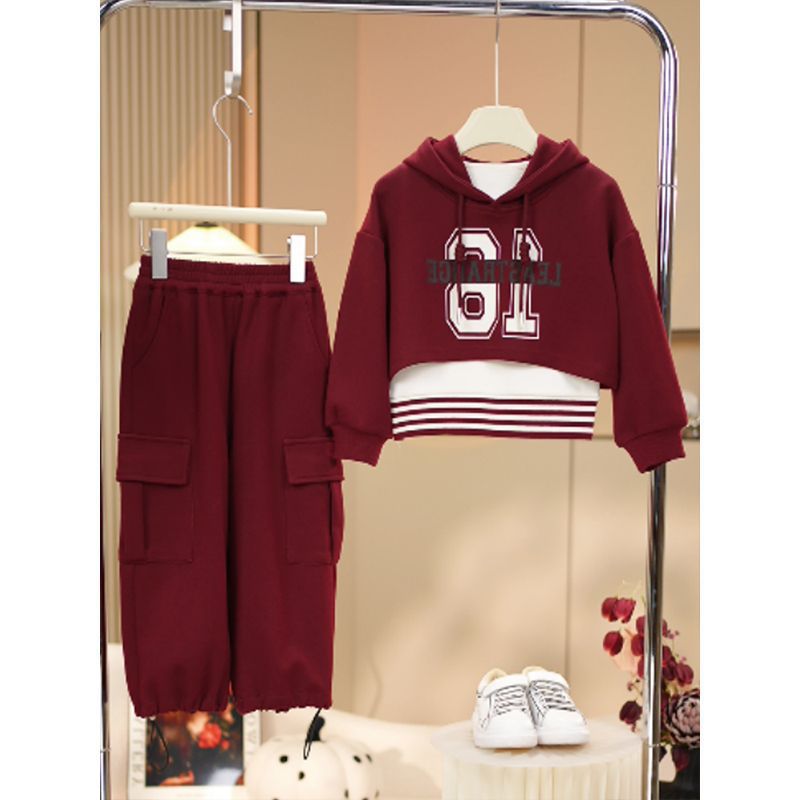 Girls Korean 3-Piece Set – Hooded Sweater Outfit – Outfit Sets – Image 4
