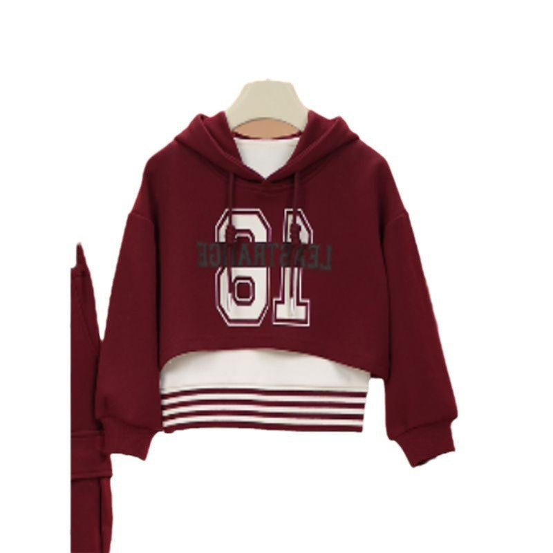 Girls Korean 3-Piece Set – Hooded Sweater Outfit – Outfit Sets – Image 5