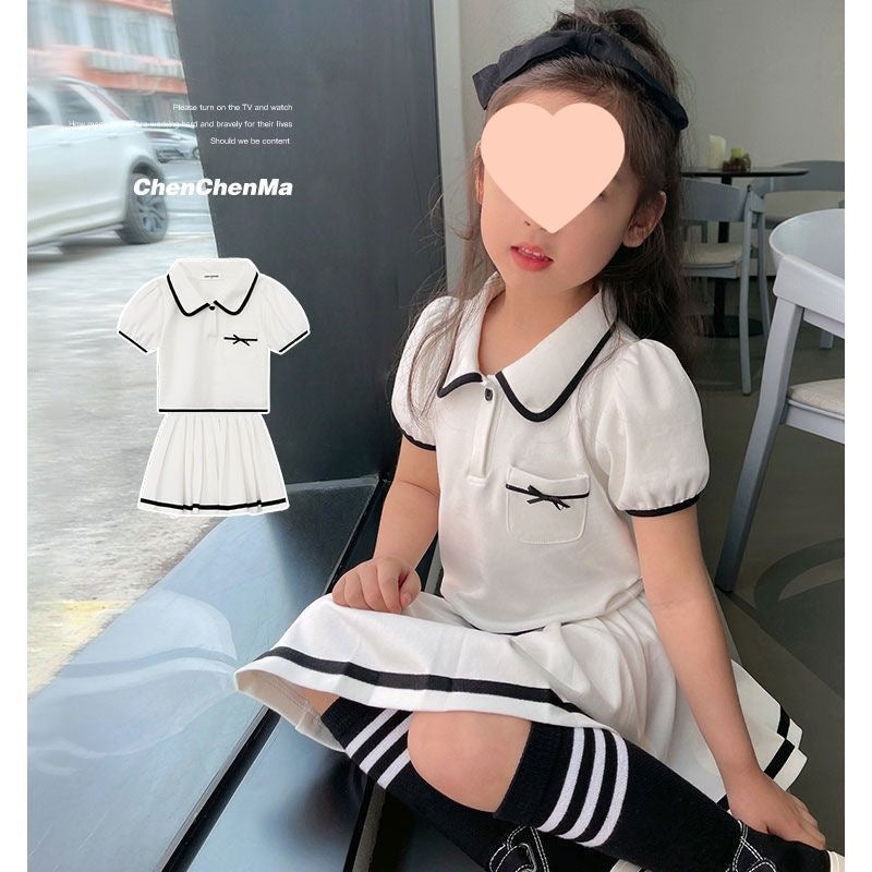 Girls College Style Dress Set – Summer Skirt Outfit – Outfit Sets – Image 3