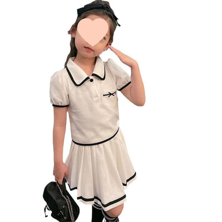 Girls College Style Dress Set – Summer Skirt Outfit – Outfit Sets – Image 5