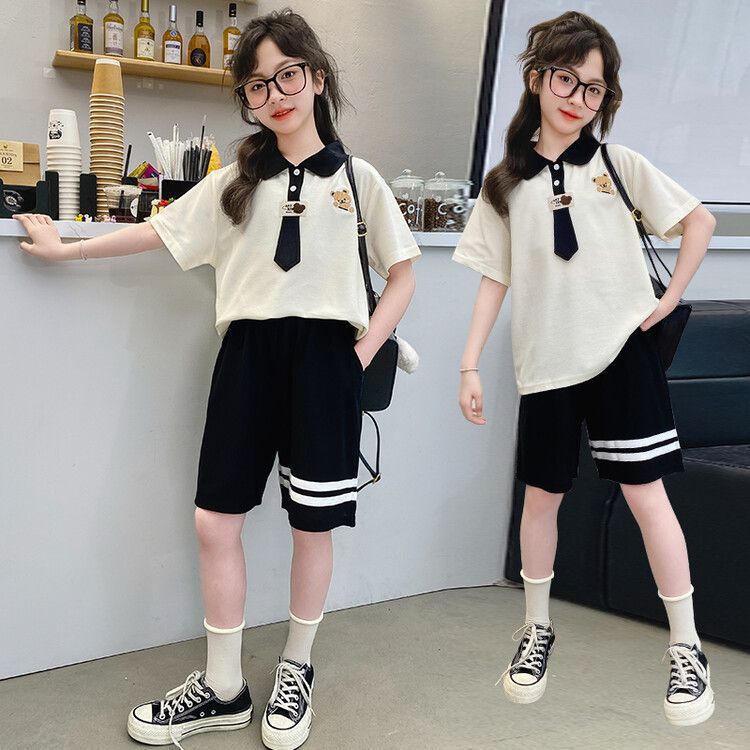 Girls Summer College Style Set – Casual Two-Piece Outfit – Outfit Sets – Image 2