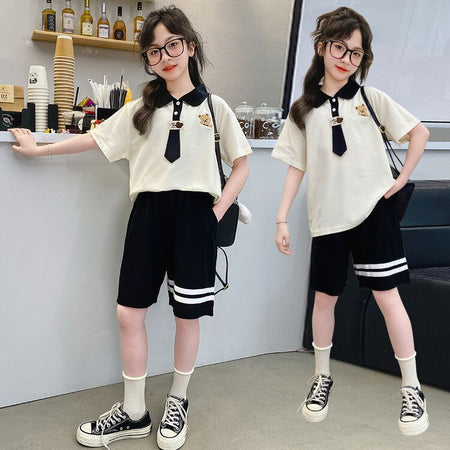Girls Summer College Style Set – Casual Two-Piece Outfit – Outfit Sets – Image 2