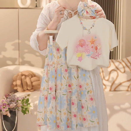 Girls Princess Skirt Set – Summer Two-Piece Outfit – Outfit Sets – Image 1