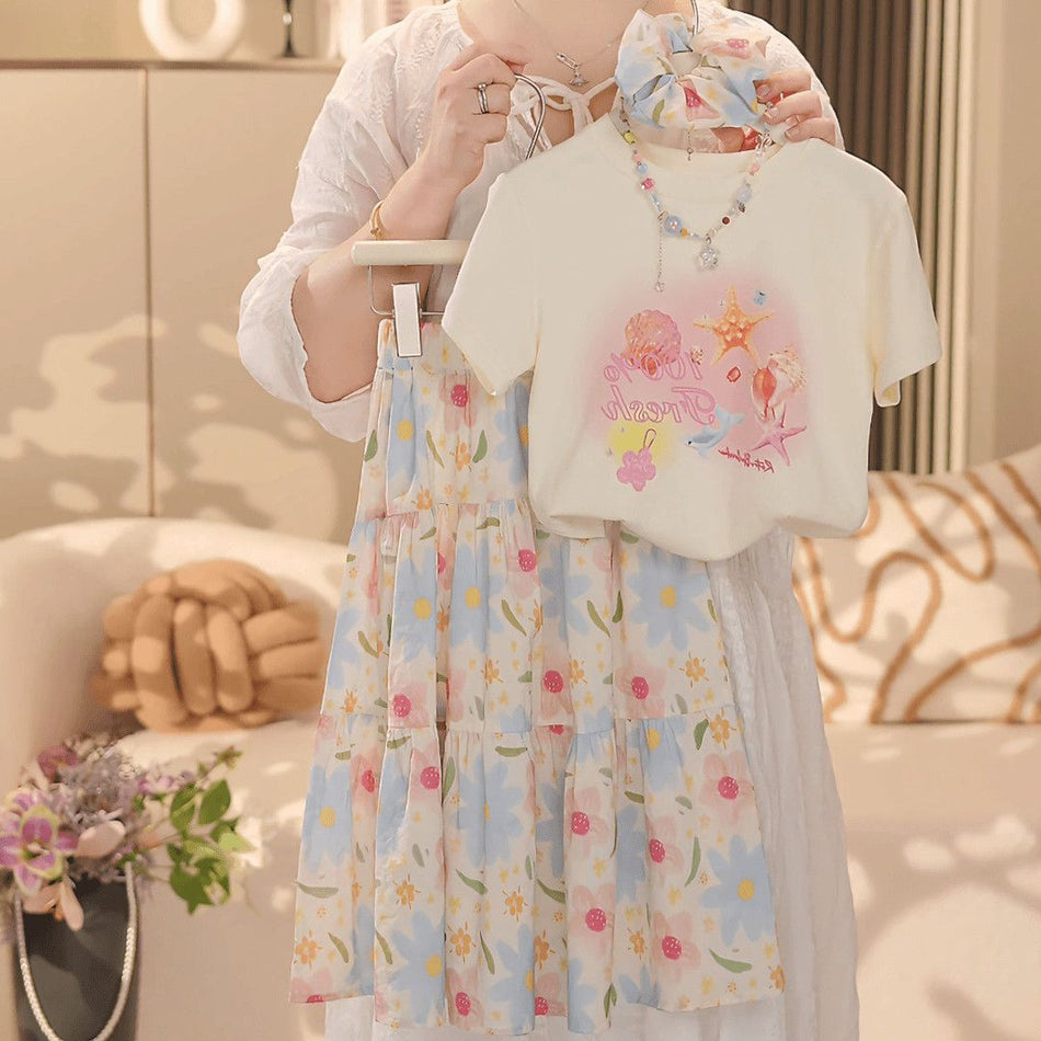 Girls Princess Skirt Set – Summer Two-Piece Outfit – Outfit Sets – Image 1