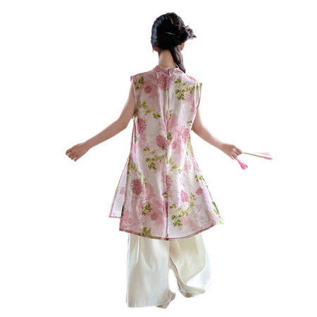 Girls Chinese Style Vest Set – Summer Two-Piece Outfit – Outfit Sets – Image 6