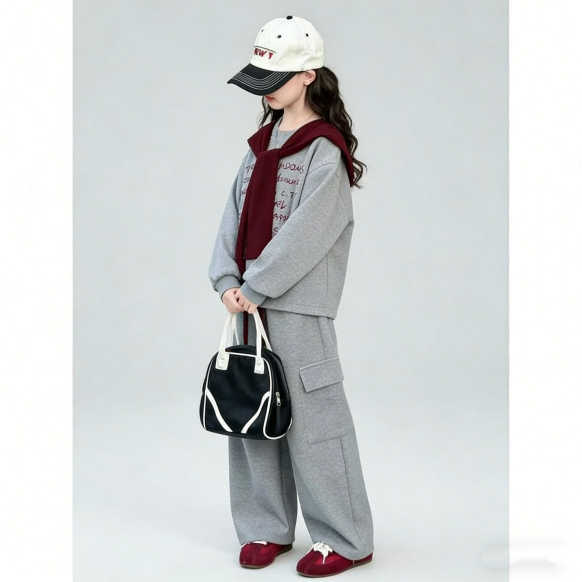 Girls Korean Sports Set – Spring Autumn Pants Outfit – Outfit Sets – Image 2