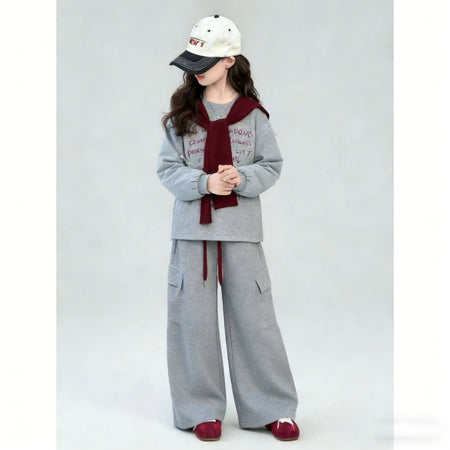 Girls Korean Sports Set – Spring Autumn Pants Outfit – Outfit Sets – Image 3