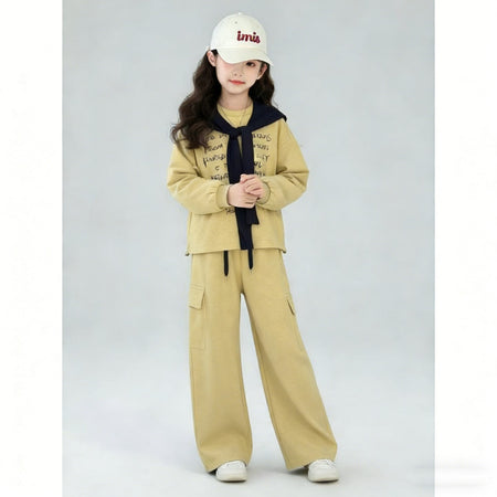Girls Korean Sports Set – Spring Autumn Pants Outfit – Outfit Sets – Image 4