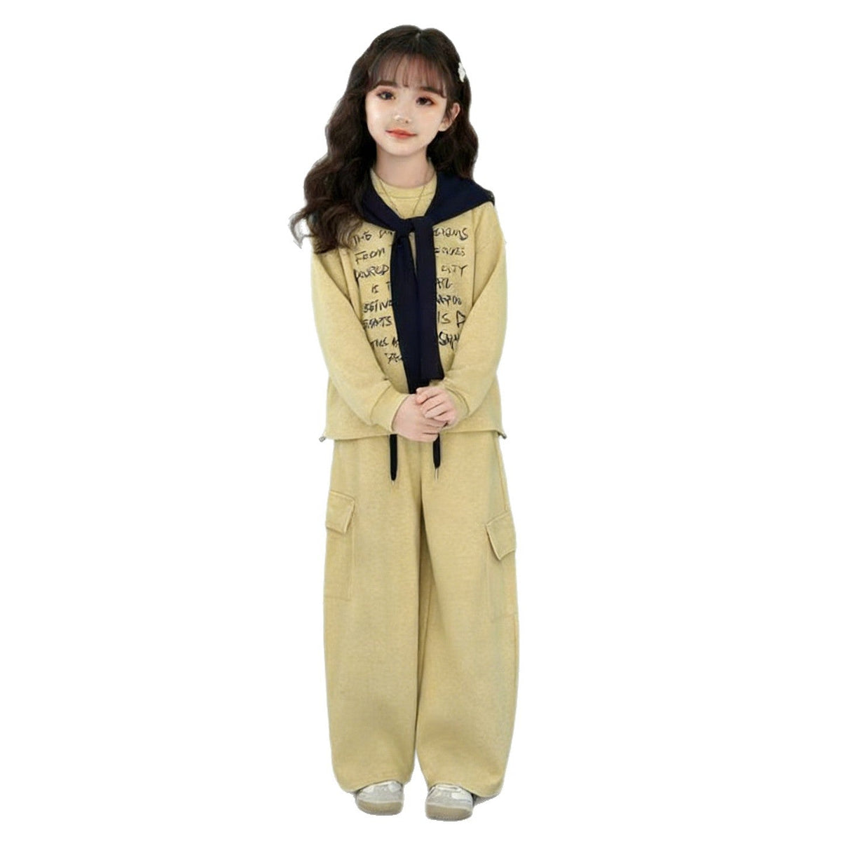Girls Korean Sports Set – Spring Autumn Pants Outfit – Outfit Sets – Image 5
