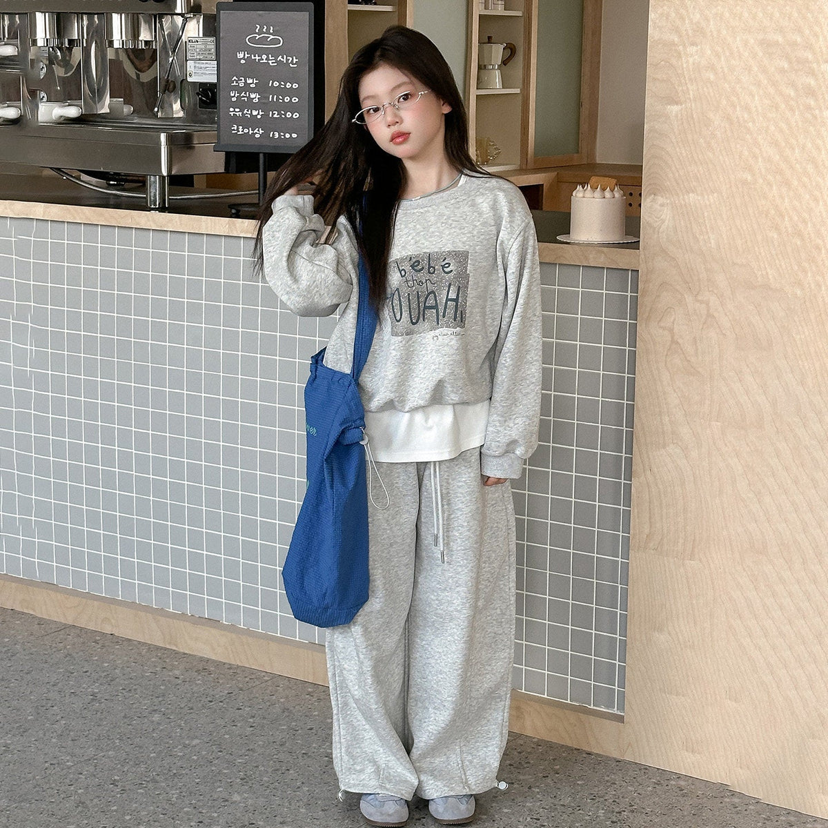 Girls Patchwork Sweater Set – Spring Autumn Outfit – Outfit Sets – Image 1