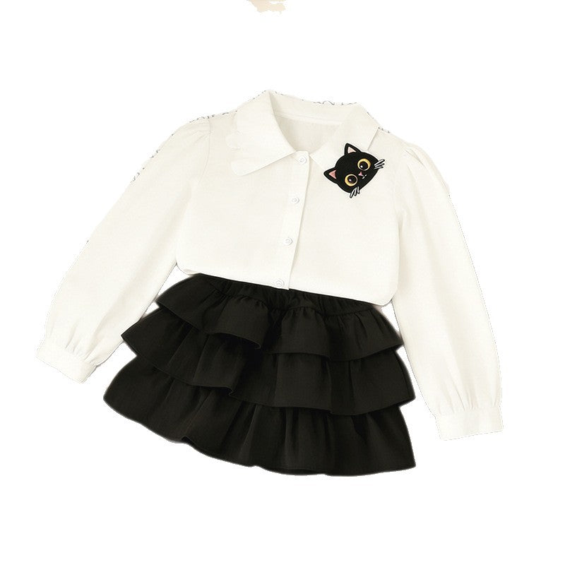 Girls Cake Skirt Set – Korean Spring Two-Piece Outfit – Outfit Sets – Image 5