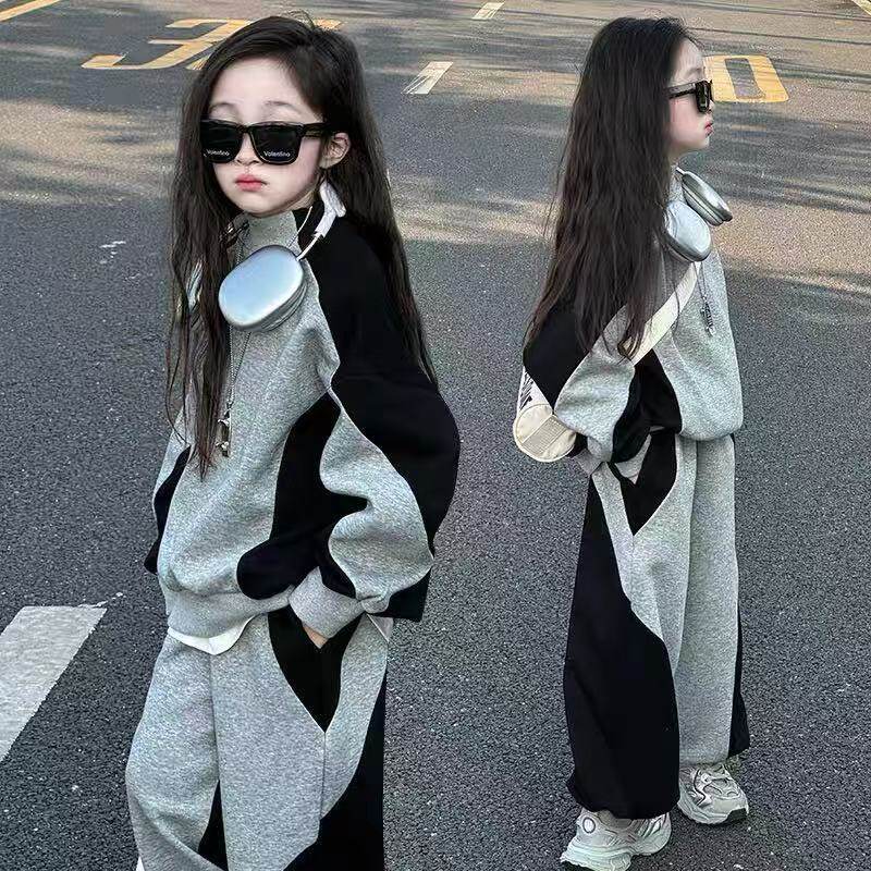 Girls Contrast Sweater Set – Spring Pants Outfit – Outfit Sets – Image 3