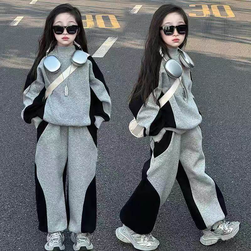 Girls Contrast Sweater Set – Spring Pants Outfit – Outfit Sets – Image 4