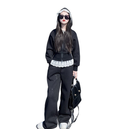 Girls Korean Sweater Set – Wide Leg Pants Outfit – Outfit Sets – Image 5