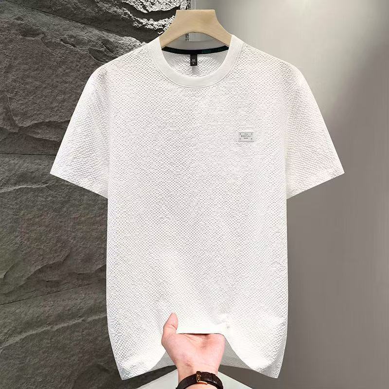 Men’s Solid Color T-Shirt – Light Luxury Summer Wear