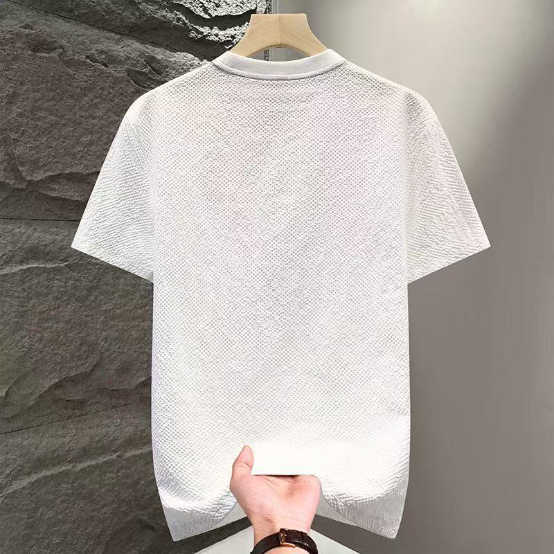 Men’s Solid Color T-Shirt – Light Luxury Summer Wear