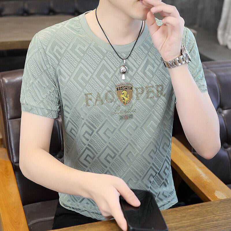 Men’s Ice Silk Casual T-Shirt – Cool Summer Comfort Wear
