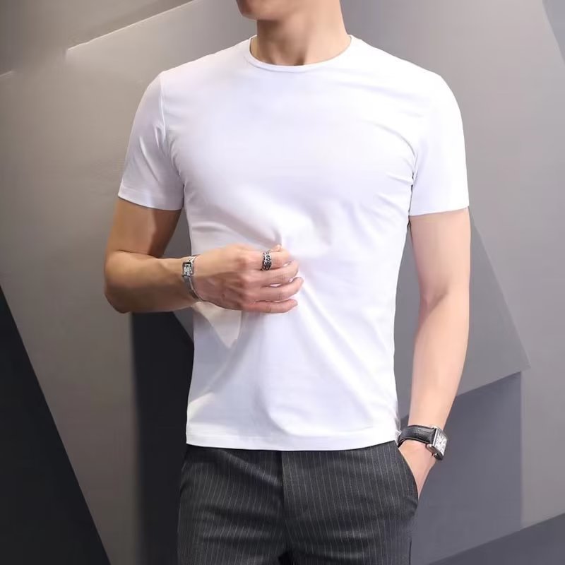 Men’s White Slim Fit T-Shirt – Soft Inner Base Wear