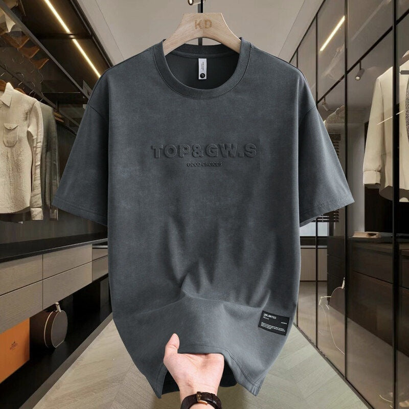 Men’s 3D Letter T-Shirt – Retro Casual Summer Wear