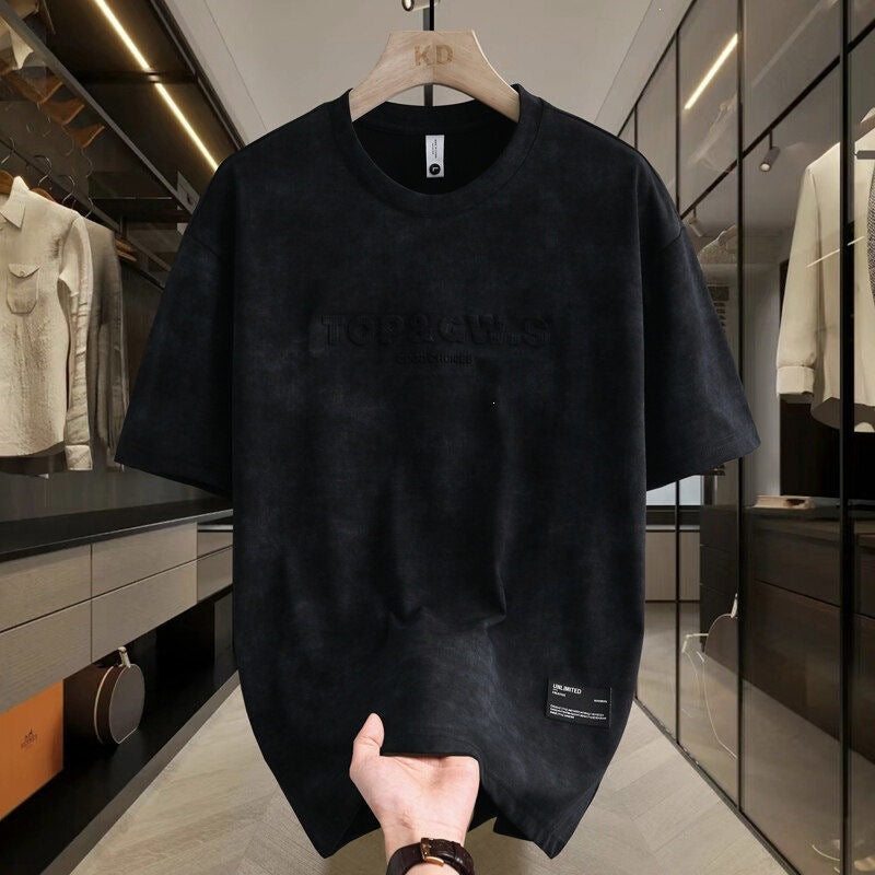 Men’s 3D Letter T-Shirt – Retro Casual Summer Wear