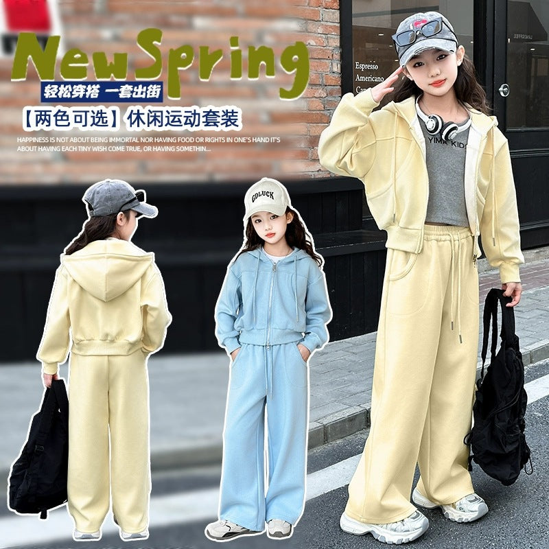 Girls Hooded Sweater Set – Spring Sports Outfit – Outfit Sets – Image 3