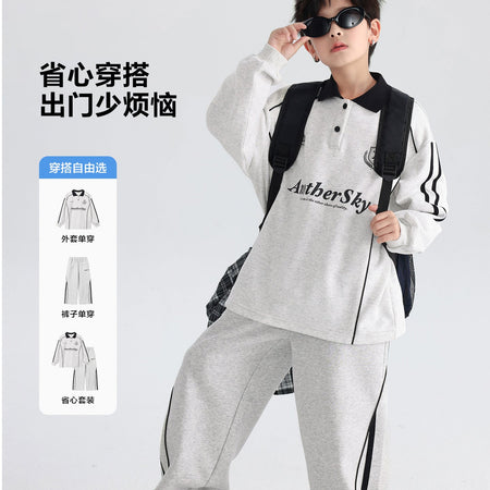 Boys Preppy Sweater Set – Spring Polo Outfit – Outfit Sets – Image 3