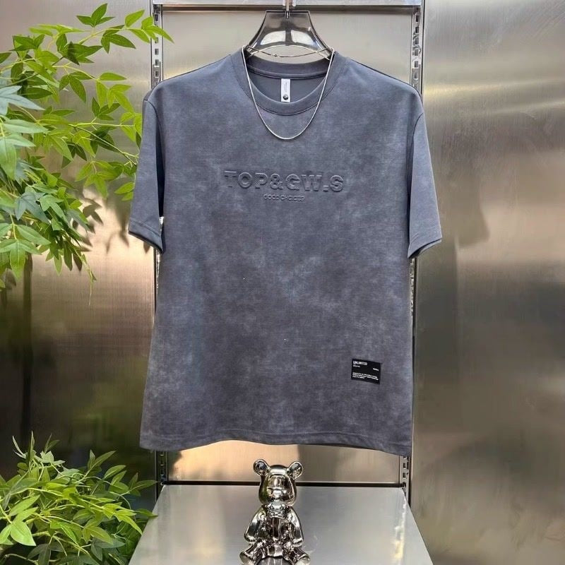 Men’s Printed Casual T-Shirt – Loose Summer Round Neck