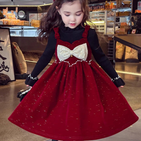 Girls Suspender Skirt Set – Winter Korean Outfit – Outfit Sets – Image 2