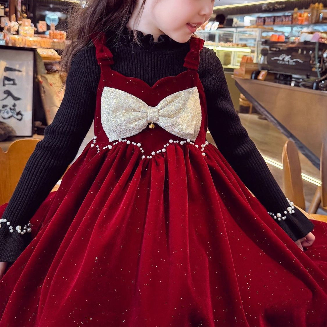 Girls Suspender Skirt Set – Winter Korean Outfit – Outfit Sets – Image 3