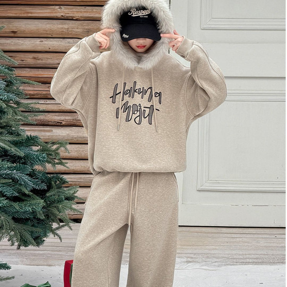 Girls Frayed Sweater Set – Winter Pants Outfit Suit – Outfit Sets – Image 2
