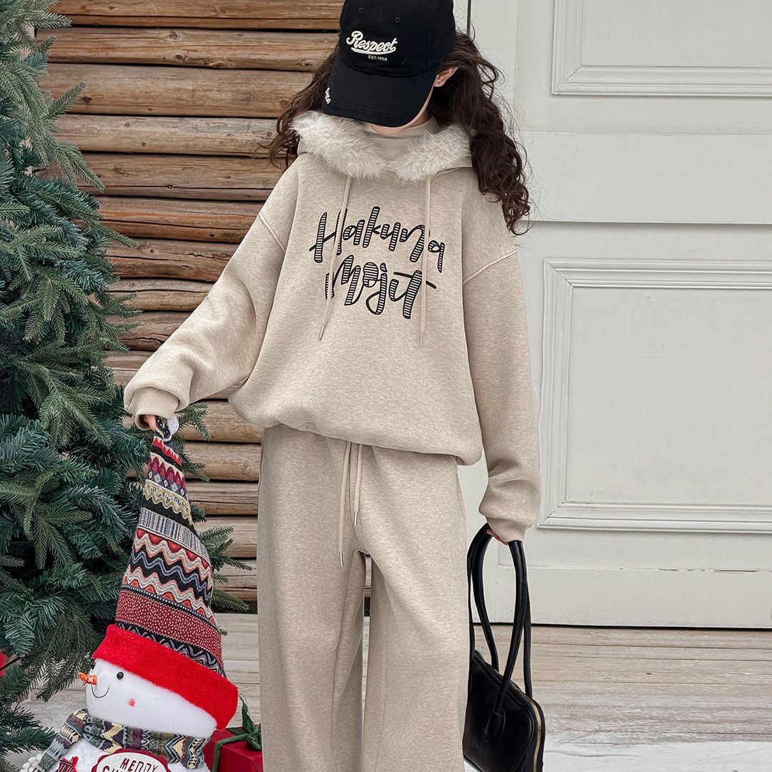 Girls Frayed Sweater Set – Winter Pants Outfit Suit – Outfit Sets – Image 3