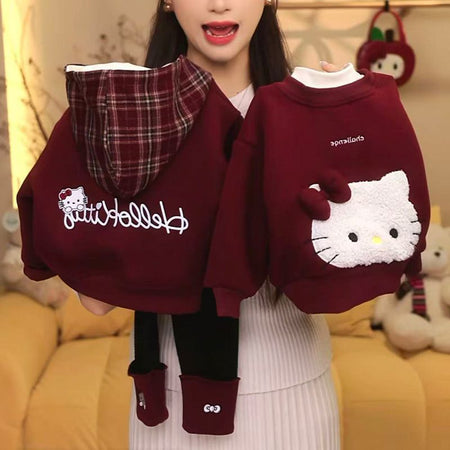 Girls KT Cat Sweater Set – Winter Leggings Outfit – Outfit Sets – Image 1