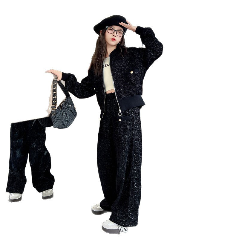 Girls Solid Color Pants Set – Autumn Stylish Outfit – Outfit Sets – Image 5