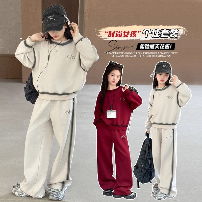 Girls Fleece Winter Set – New Year Pants Outfit – Outfit Sets – Image 3
