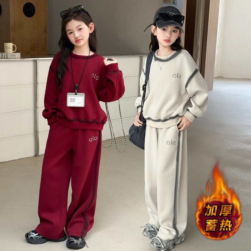 Girls Fleece Winter Set – New Year Pants Outfit – Outfit Sets – Image 4
