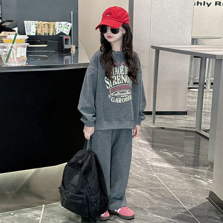 Girls Retro T-Shirt Set – Spring Korean Outfit – Outfit Sets – Image 4