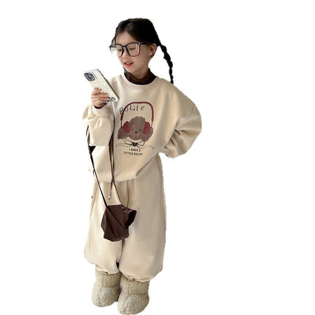 Girls Fleece Sweatshirt Set – Winter Tracksuit Outfit – Outfit Sets – Image 5
