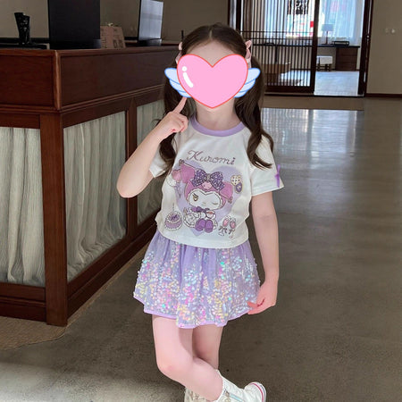 Girls Princess Skirt Set – Summer Sequin Outfit – Outfit Sets – Image 3