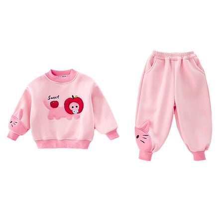 Girls Kitten T-Shirt Set – Autumn Winter Outfit Suit – Outfit Sets – Image 5