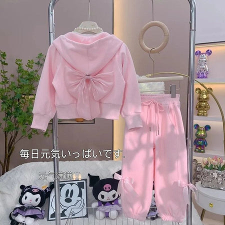 Girls Hooded Jacket Set – Autumn 3-Piece Outfit – Outfit Sets – Image 3