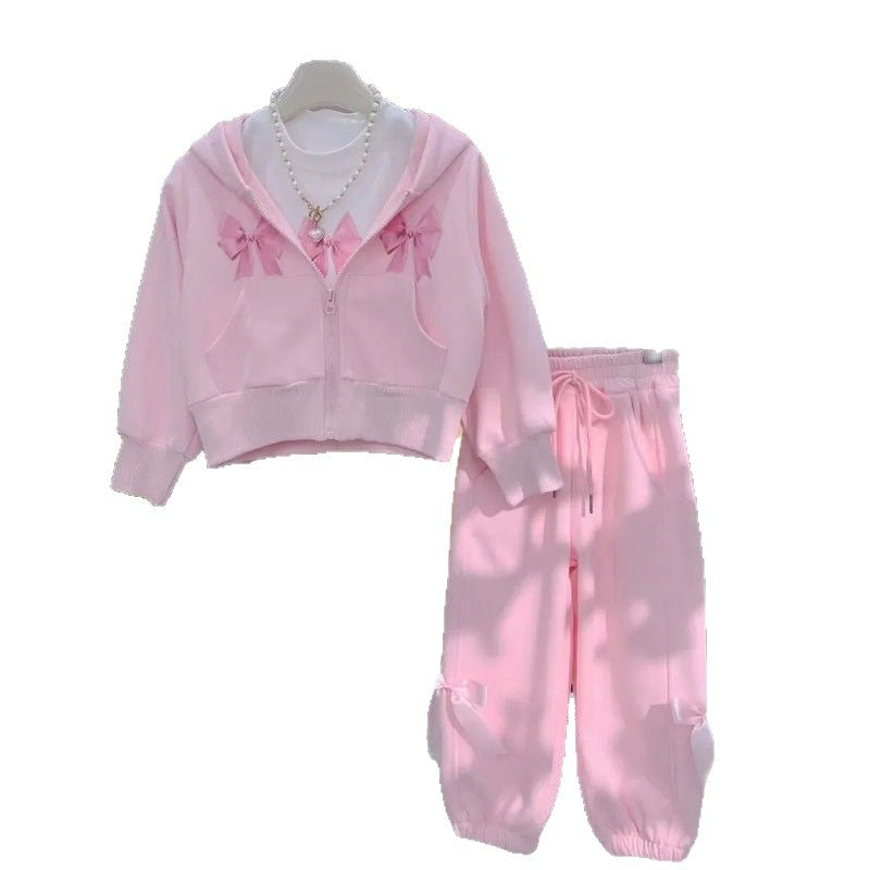 Girls Hooded Jacket Set – Autumn 3-Piece Outfit – Outfit Sets – Image 5