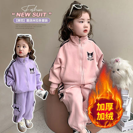 Girls Winter Cartoon Set – Toddler Cardigan Outfit – Outfit Sets – Image 1
