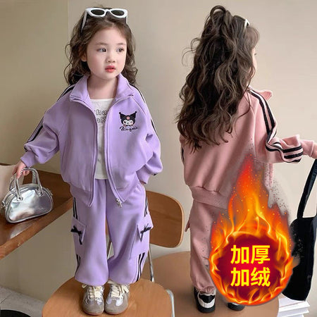 Girls Winter Cartoon Set – Toddler Cardigan Outfit – Outfit Sets – Image 2