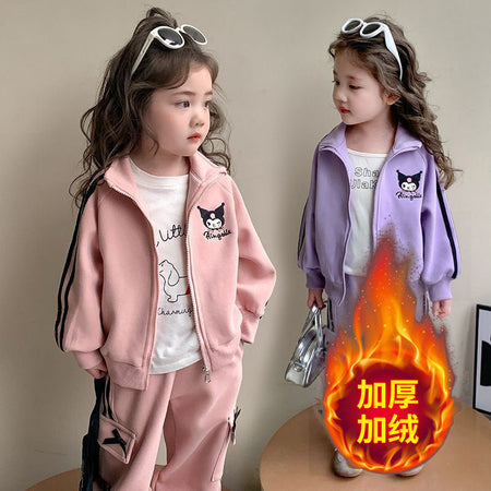 Girls Winter Cartoon Set – Toddler Cardigan Outfit – Outfit Sets – Image 3