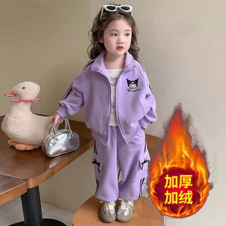 Girls Winter Cartoon Set – Toddler Cardigan Outfit – Outfit Sets – Image 4
