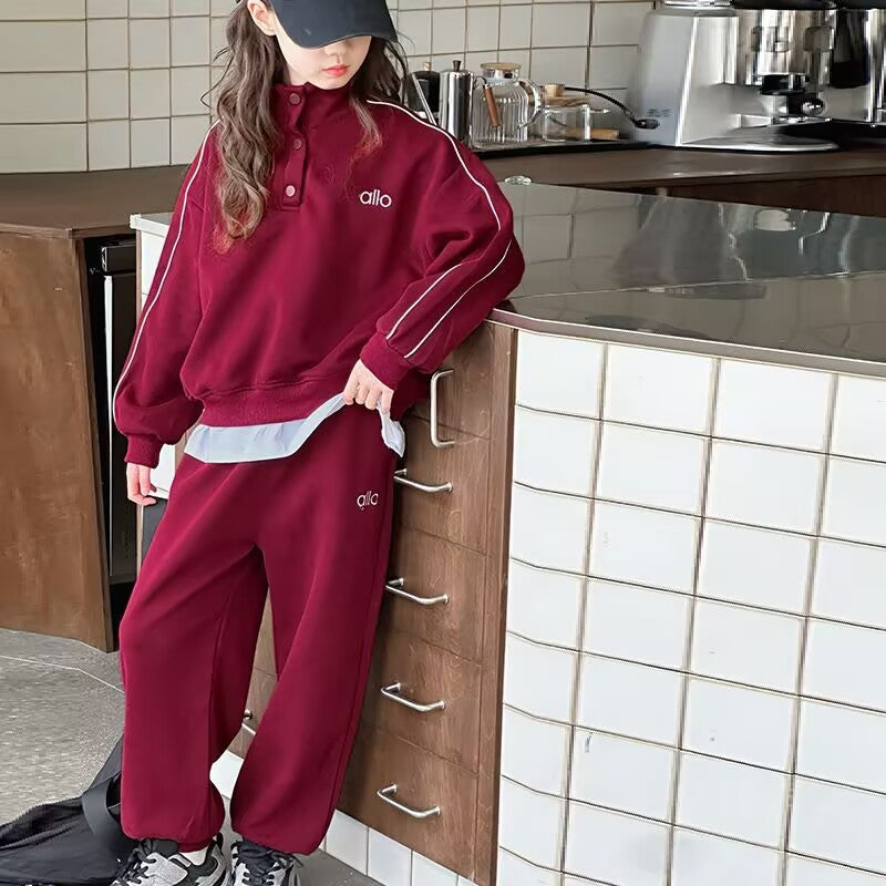 Girls Fleece Sweatshirt Set – Winter Sports Outfit – Outfit Sets – Image 2