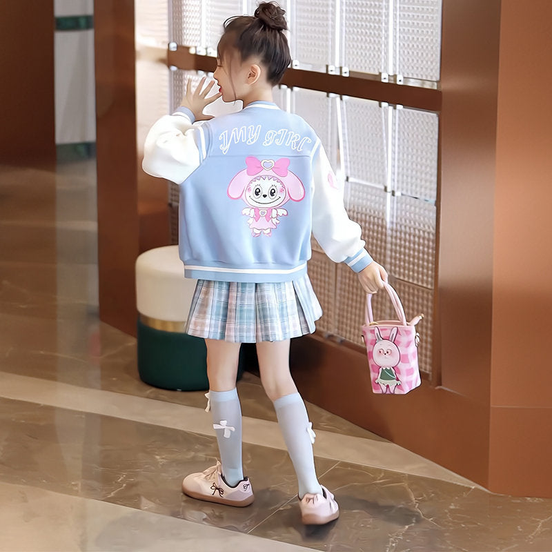 Girls Korean Pleated Skirt Set – Cute 3-Piece Outfit – Outfit Sets – Image 2
