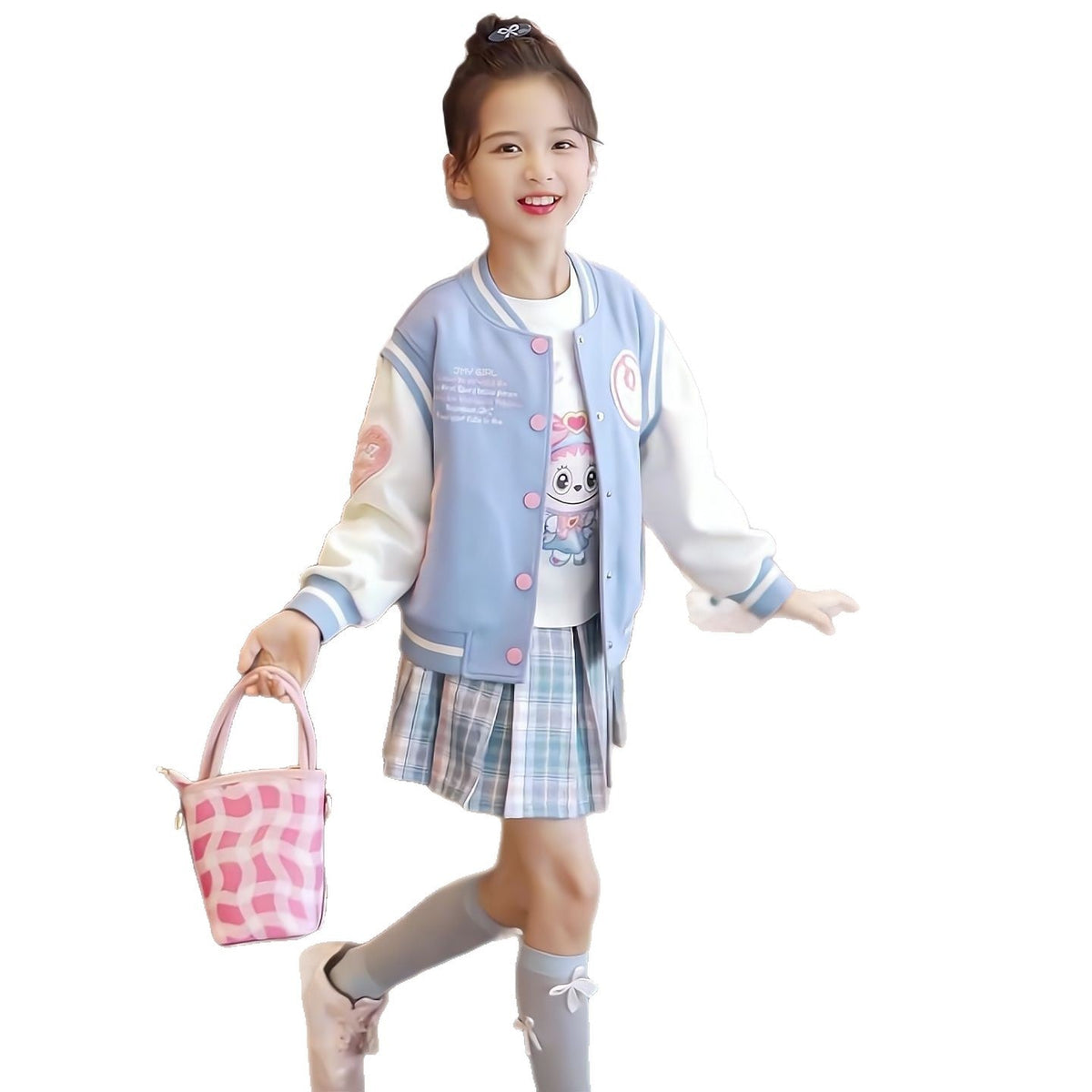 Girls Korean Pleated Skirt Set – Cute 3-Piece Outfit – Outfit Sets – Image 5