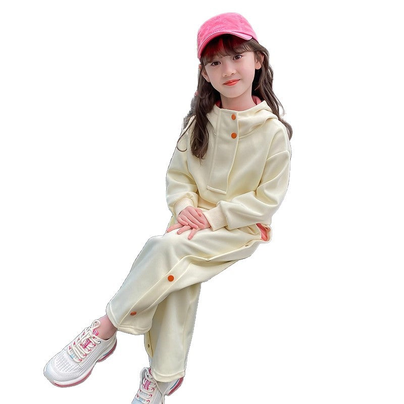 Girls Stand Collar Sweatshirt Set – Spring Autumn Outfit – Outfit Sets – Image 5